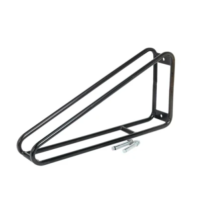 Staffe per bici triangolari in metallo rivestite di nero per display da parete