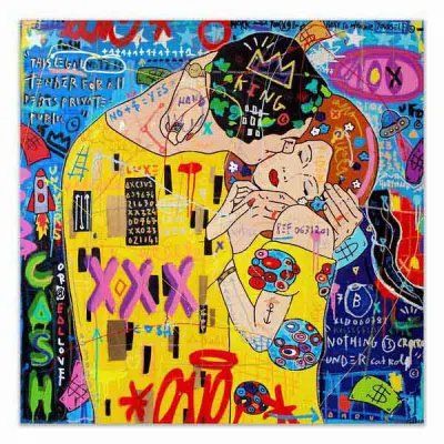 Fabbrica all&prime;ingrosso Pop Man King tela decorativa dipinti ad acquerello parete Arte