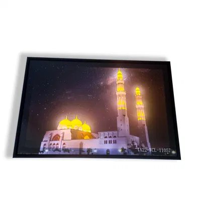 Città di Morden Notte skyline città tela LED pittura Wall Art Si accende per decorazione domestica