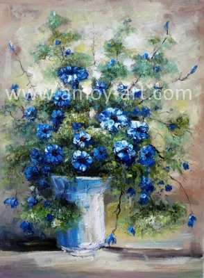 Riproduzione artigianale Flower Landscape tela dipinto ad olio per decorazione a parete