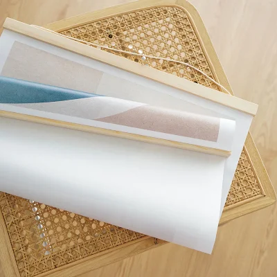 Poster Stampa Poster cornice Hanger, legno massello, tela appesa Stampa muro di disegno