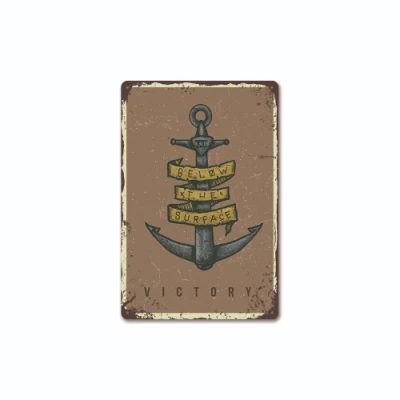 Poster vintage con cartelli in alluminio Rustic Metal