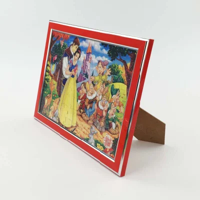 A4 sublimazione vuoto Puzzle Photo Jigsaw cornice con Stander &amp; Bordo in plastica argento