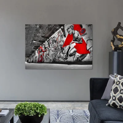 Amazon Hot sale Banksy Wall Art carattere sexy Graffiti Street Giclee Canvas dipinti Pop Art Wall decor Arte moderna incorniciata Per soggiorno dell&prime;appartamento domestico