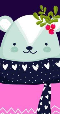 Moda cute Bear Picture Canvas pittura Wall Arts per bambini/ Arredamento per bambini