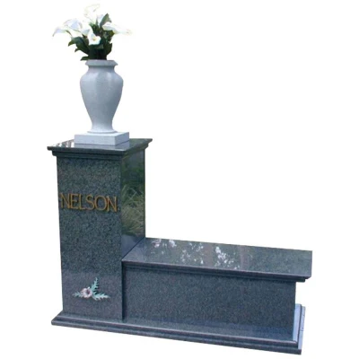 Banchi di granito combinati con banchi di monumento di vaso di fiori