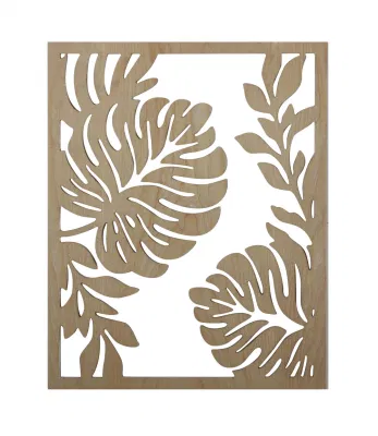 Nuova semplice pianta intagliata Wall Art Farmhouse Geometric Frame Hanging Placca Home Deco