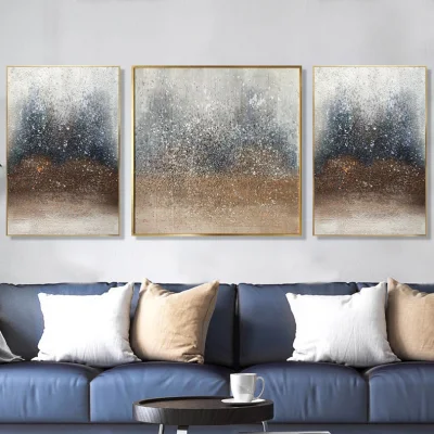 Nordic decorazione Pittura soggiorno divano sfondo parete Trittico Hanging Foto Abstract Art Beach dipinto ad olio