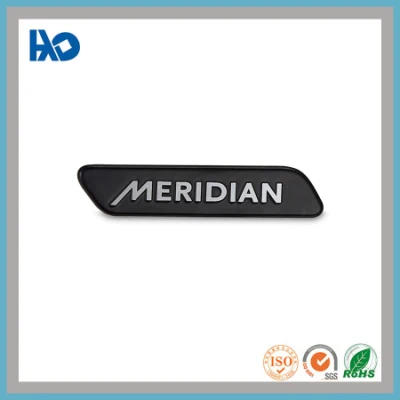 Etichetta autoadesiva in alluminio con logo personalizzato in argento con taglio a diamante Targhetta con logo in metallo