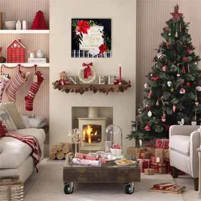 Arredamento Casa Merry Natale Gnome regali Natale Inverno tela parete Stampa artistica