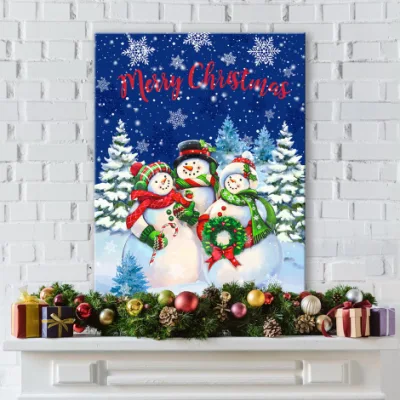 Commercio all&prime;ingrosso LED di Natale illumina su stampe di tela personalizzabili Wall Art