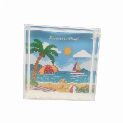 Originale liquido glitter cornice fotografica quadrato grande 4*4 pollici agitare Telaio