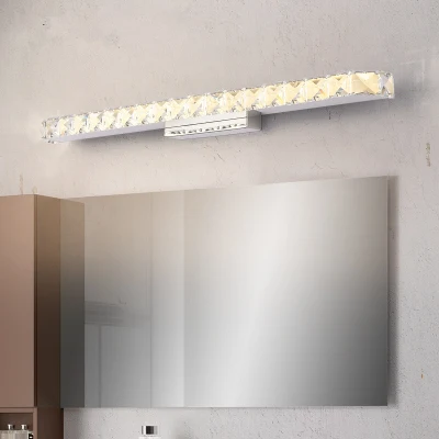 Moderno specchio LED, illuminazione a parete in cristallo, lavandino in stile industriale Luce (WH-MR-65)