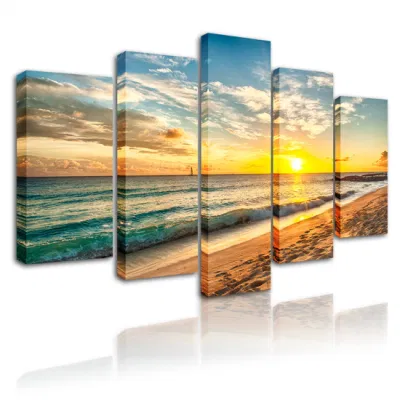 Set da parete per stampe di decorazioni personalizzate per la casa in tela Seascape Panorama moderno Vista Mare