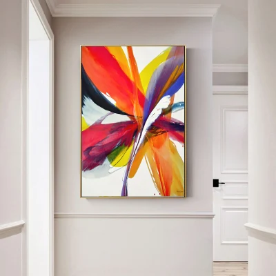 Astratto Wall Art pittura Custom Cheap Home Hotel decor Modern Semplice decorazione artistica colorata tela Wall Art