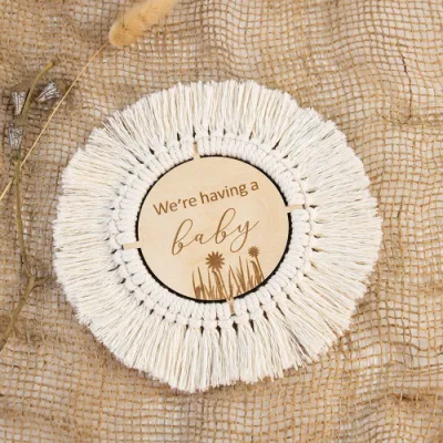Collezione Macrame Baby Milestone Plaque/Discs Set