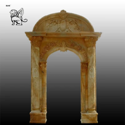 Viola Letterario grande antico scolpito pietra Giardino in marmo cornice porta Mdfy-37