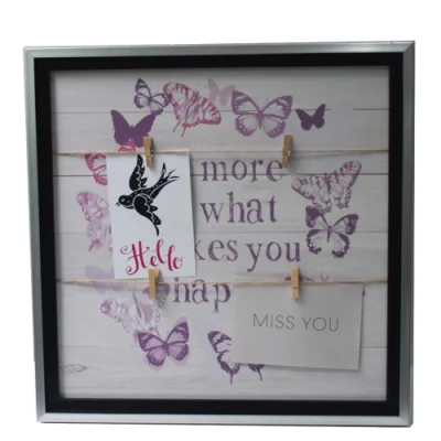 Cornice fotografica con clip in plastica da collage personalizzata