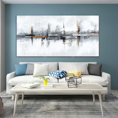 Drop Shipping Gold Wave incorniciato tela Stampa moderna Wall Art