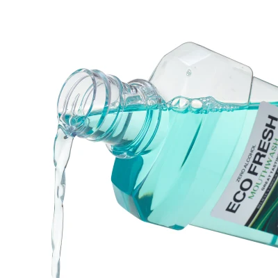 Logo personalizzato all&prime;ingrosso 250ml 500ml denti sbiancante erbe menta fresca Collutorio portatile per respiro cattivo ridurre la placca