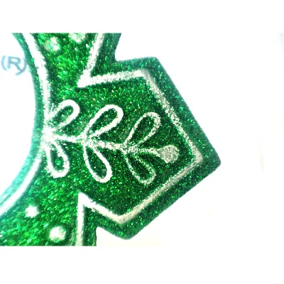Fabbrica all&prime;ingrosso piccolo rotondo Natale vacanza neve resina cornice fotografica Con glitter per la visualizzazione su piano portapaziente
