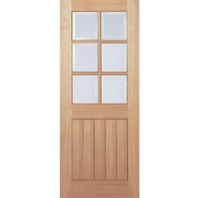 Struttura in legno di stile classico Rovere massiccio con interni vetro da cucina Porta