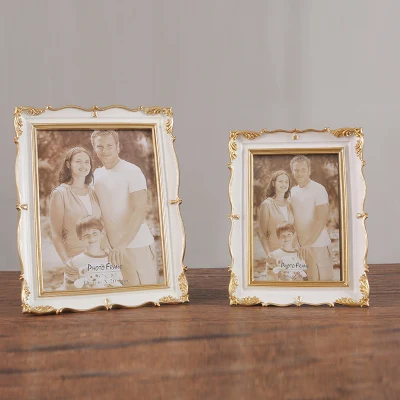 Storia dell&prime;amore doppio cuore ceramico cornice fotografica