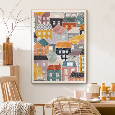 Immagine Cartoon personalizzata PS Frame Canvas Stampa Wall Art per Bambini