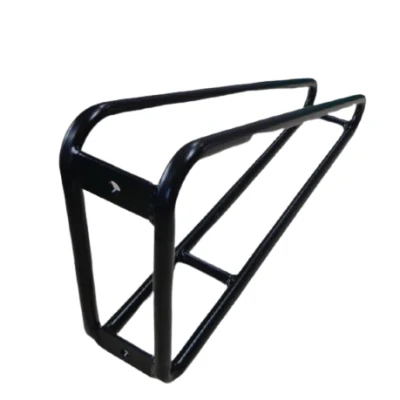 Staffe per bici triangolari in metallo rivestite di nero per display da parete
