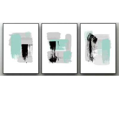 Astratto motivo di pietra verde Nordic Poster tela pittura immagine della parete Cuadros decorazione geometrica Casa decorazione senza cornice