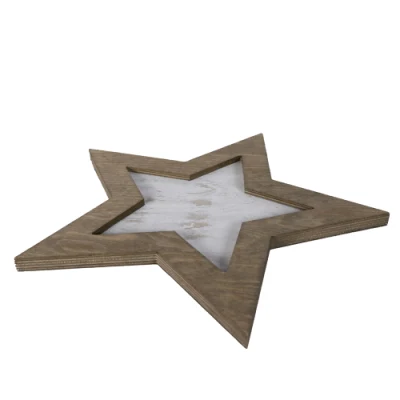 Custom rustico Star legno placca in legno vuoto legno incorniciato insegne
