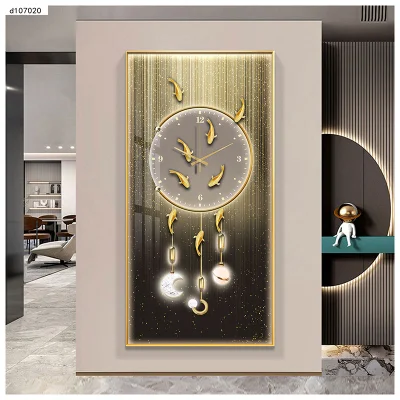 Orologio da parete in cristallo di lusso e orologio da pittura per Arredamento domestico