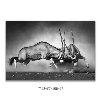 Cervi in giorno di nevica Stampa tela Stampa digitale Wall Art stampato Immagine moderna di Wall Art per decorazione del soggiorno