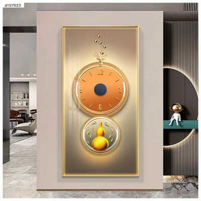 Orologio da parete in cristallo di lusso e orologio da pittura per Arredamento domestico