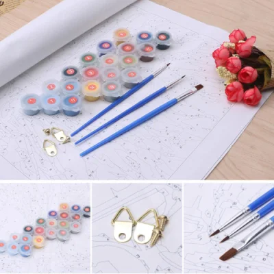 Vernice per fiori da numero Kit su tela per adulti Principiante per decorazione della parete regali di festa