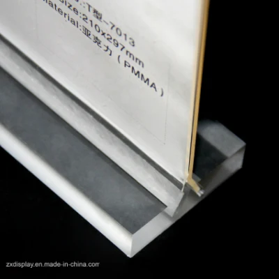 Cornice per display fotografico da tavolo in plastica acrilica trasparente A4 con base