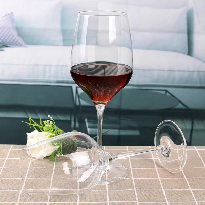 15 Oz Ristorante bicchieri da vino Cristallo bicchieri da vino soffiato a mano Senza stelo trasparente