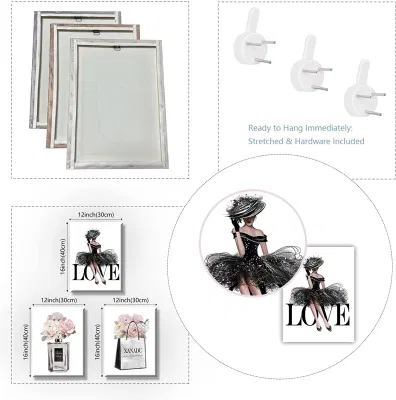 Modern Fashion Wall decor tela olio Pittura astratta stampe d&prime;arte Per bagno