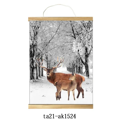 Natale Snowman e Casa nella neve Poster Stampa Hanging Scorrere