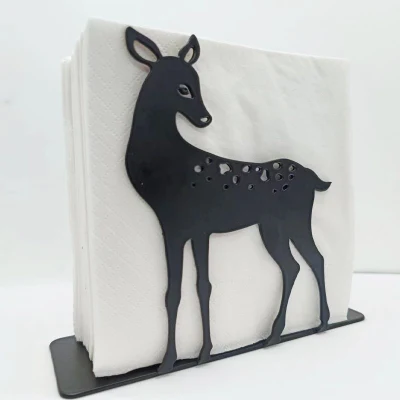 Supporto decorativo moderno per tovaglioli in metallo Deer