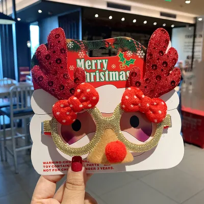 Nuovi occhiali decorativi natalizi Cornici per occhiali Santa Moose