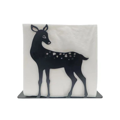 Supporto decorativo moderno per tovaglioli in metallo Deer