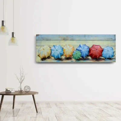 Vancy Arts Modern Arcobaleno tavola di legno pittura indoor metallo Parete pannello parete Arte moderna metallo Arte Casa decorazione parete