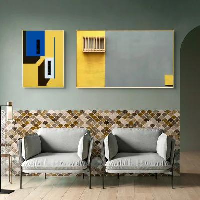 Edificio Paesaggio tela muro Arte pittura moderna Casa decorazione camera Incorniciato immagine VIBRANT Color Designer Art all&prime;ingrosso