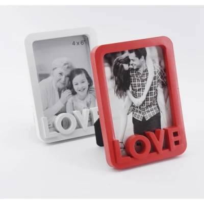 Love Injection Photo Frame in bianco e rosso