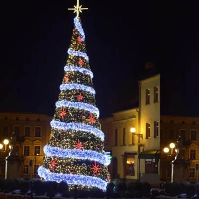 Nuovo design 15 m decorazione esterna Giant metallo telaio grande artificiale Alberi di Natale per City Plaza