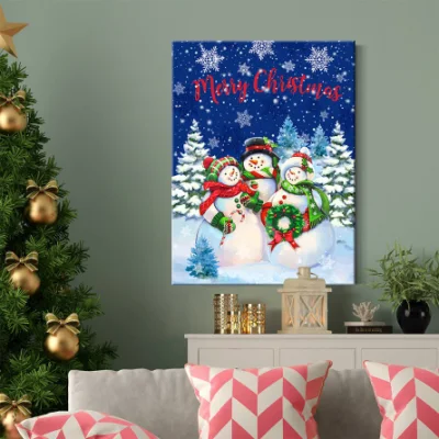 Commercio all&prime;ingrosso LED di Natale illumina su stampe di tela personalizzabili Wall Art