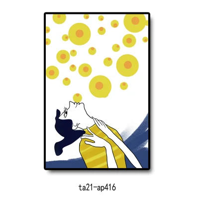Pittura astratta Donne Girls Comic Graffiti Wall Art Canvas Printing Arredamento Casa a buon mercato minimalista Artistic incorniciato immagine