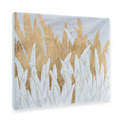 Pittura trendy dell&prime;olio d&prime;oro su decorazione dell&prime;arte della parete di tela