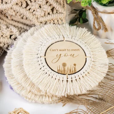 Collezione Macrame Baby Milestone Plaque/Discs Set
